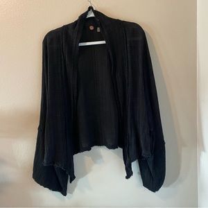 Free People Black Azalea Oversized Kimono Cardigan Size M